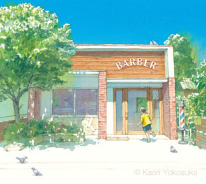 絵本「やさしいさんぱつや」より
2025
水彩 Watercolor